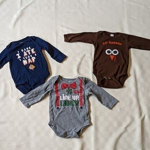 Boy Thanksgiving & Christmas long sleeve 12 month